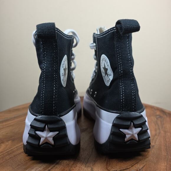 Converse Run Star Hike Womens Black And White Size 7.5 High Top Shoes Sneakers - Picture 5 of 9